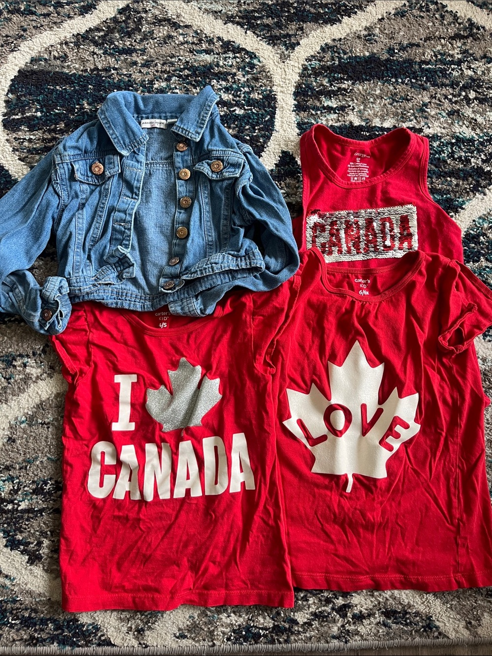 Canada Graphic Kids Tees and Denim Jacket